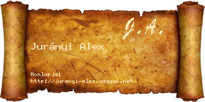 Jurányi Alex névjegykártya